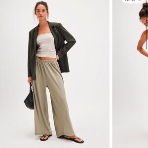 Free people intimately downtime wide leg pats brown S Petite